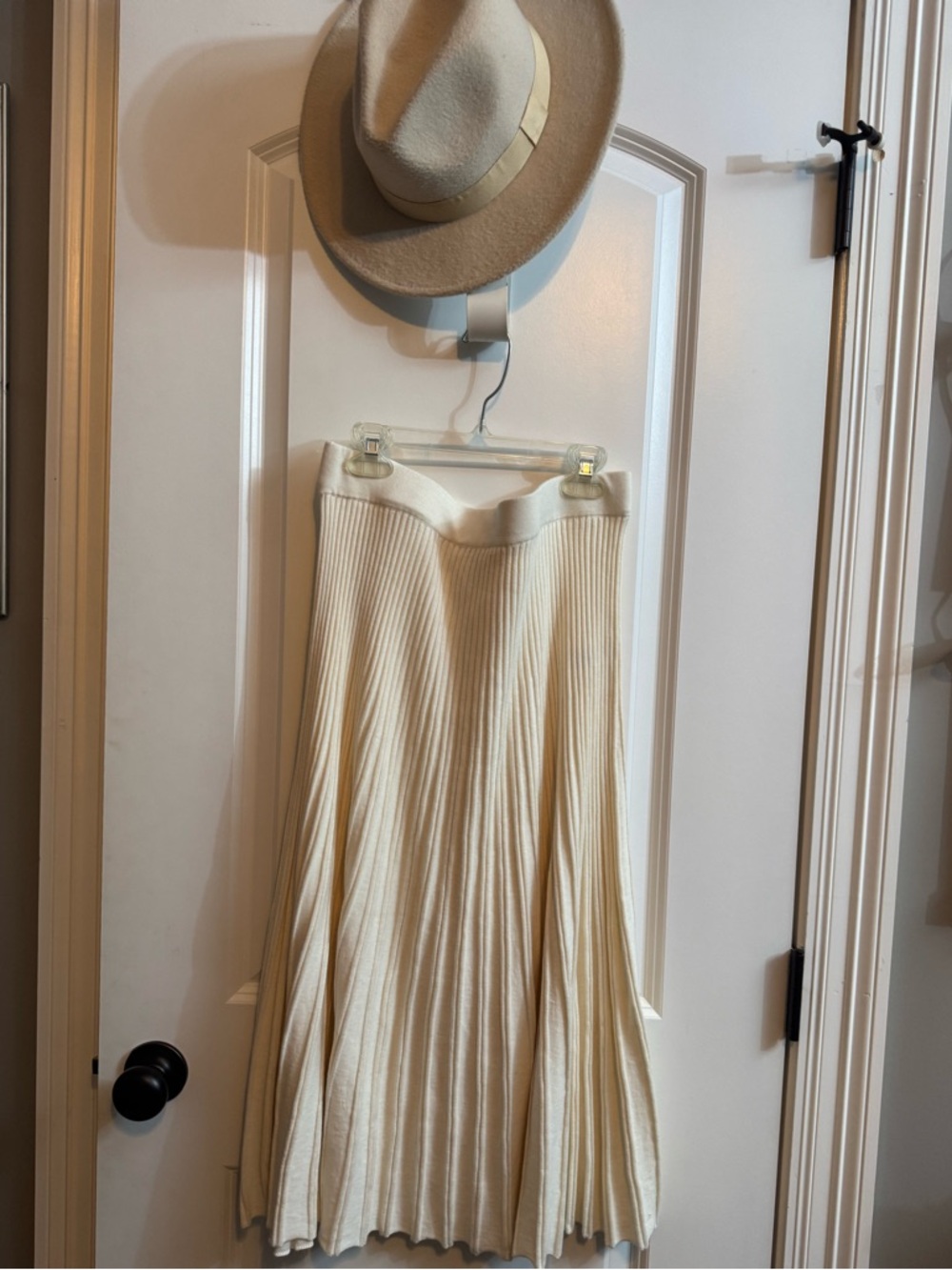 NIC+ZOE Cream Pleated Circle Skirt
